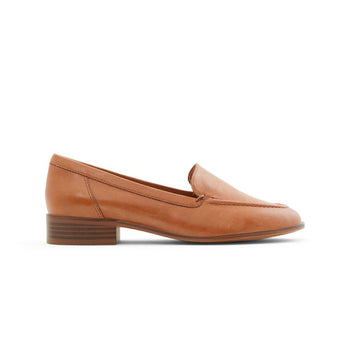 Mocassini color cognac in pelle con tacco 3 cm ALDO Gililiaflex, Donna, SKU w015000102, Immagine 0